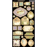 Secret Garden Die Cut Chipboard Tags - 2